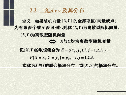 2.2 二维离散型随机变量及其分布