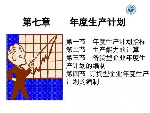 生产与运作管理教程 教学课件 ppt 作者 颜蕾 第七章 生产与运作计划