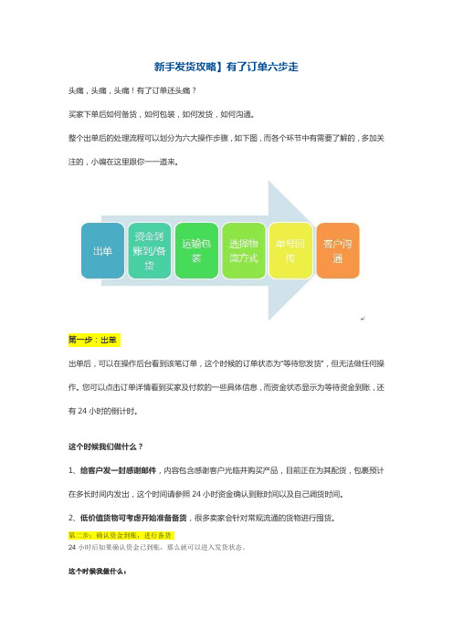 速卖通订单六步走