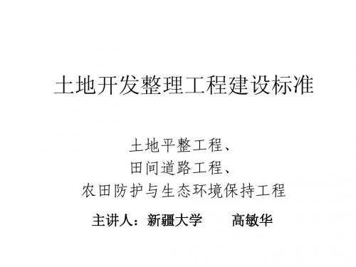 土地开发整理工程建设标准(土地平整、田间道路、林网工程)