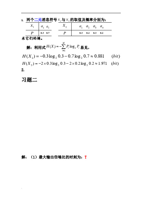 李晓峰__通信原理复习