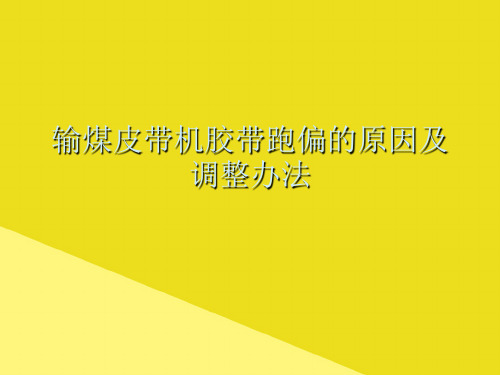 输煤皮带机胶带跑偏的原因及调整办法PPP文档(最全版)
