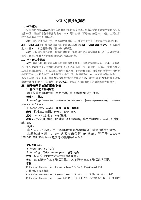 ACL访问控制列表