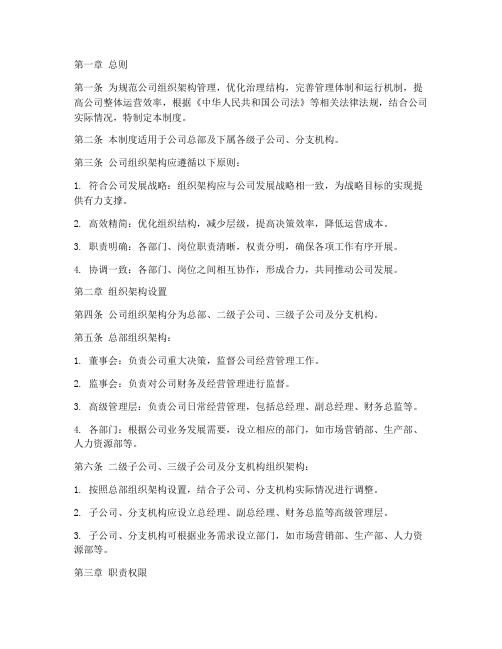 公司的架构管理制度