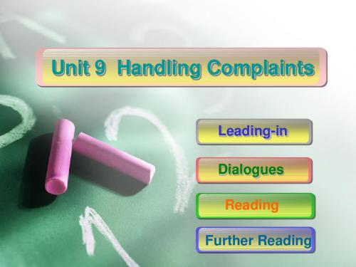 Unit 13 handle complaint1