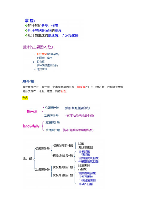 肝脏生化--胆汁酸