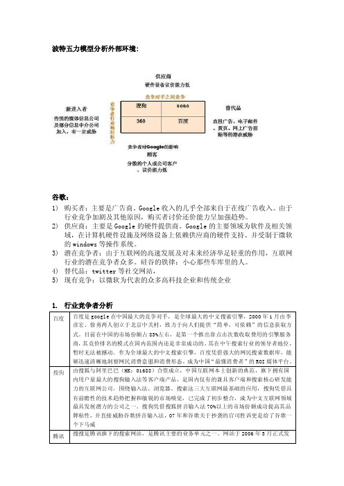 波特五力模型分析外部环境