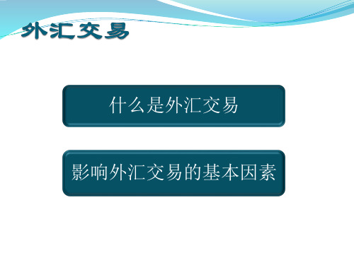 外汇基本面分析ppt课件