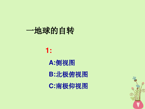 高中地理一宇宙中的地球三节地球的运动湘教版精品PPT课件