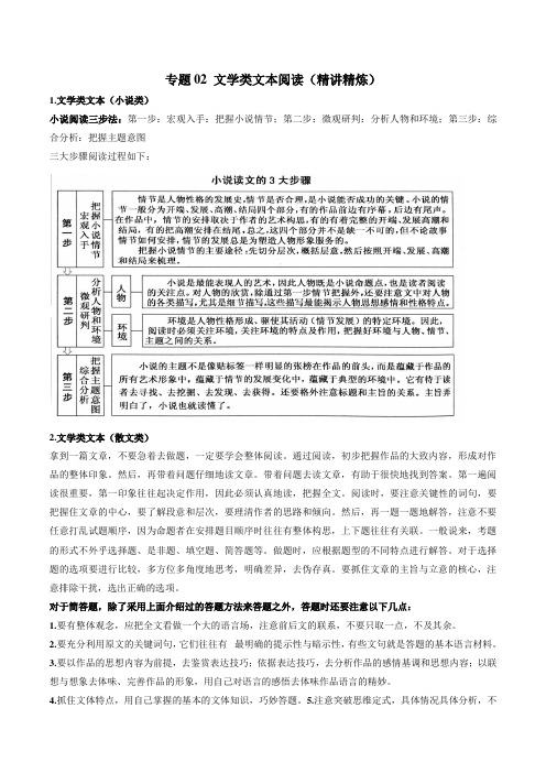 2020年高考语文二轮复习讲练测 专题02 文学类文本阅读(精讲精炼)(含解析)