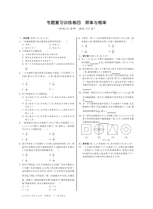 专题复习训练卷四·数学北师大版 七下-特训班