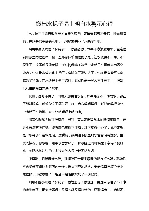 揪出水耗子喝上明白水警示心得