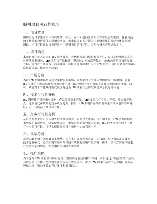 照明项目可行性报告