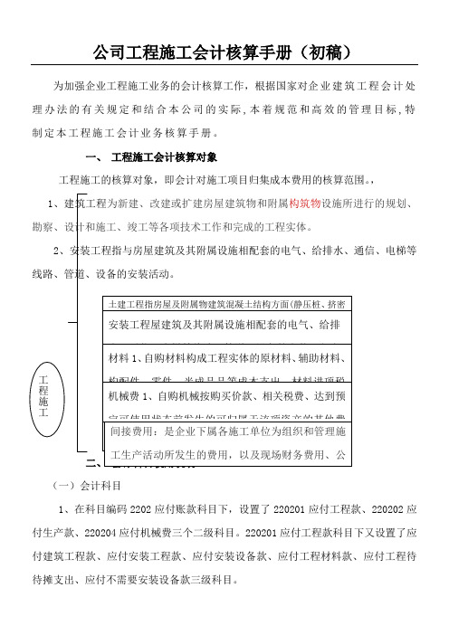 工程施工会计核算手册