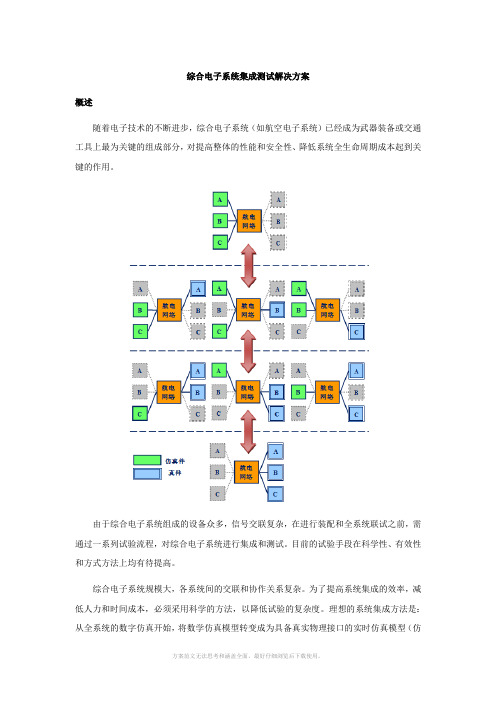 综合电子系统集成测试解决方案