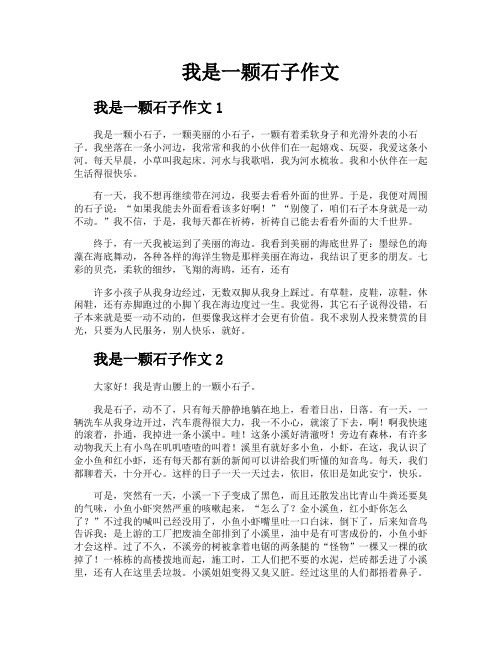 我是一颗石子作文