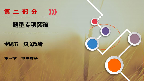 2018大二轮高考总复习英语课件:第02部分 专题05 第01节 词法错误 精品