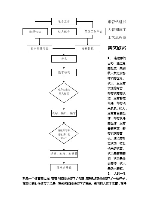 跟管钻进长大管棚施工工艺流程.doc