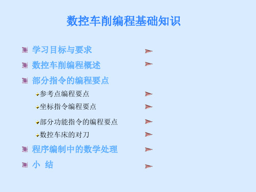 数控车削编程基础知识