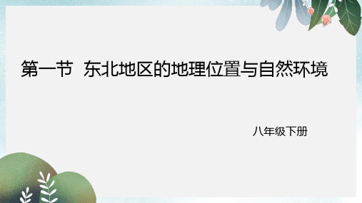 八年级地理下册6.1东北地区的地理位置与自然环境课件2新版湘教版