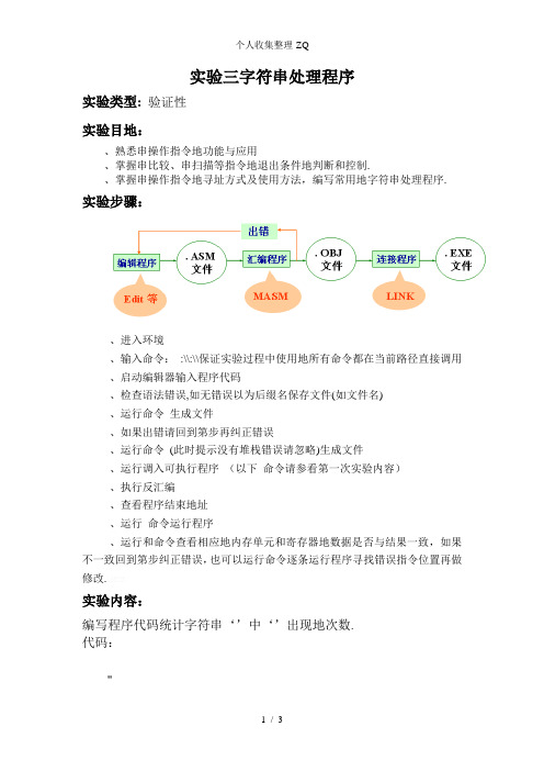 汇编语言 串处理程序