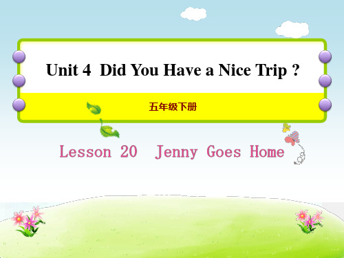 《Jenny Goes Home》Did You Have a Nice Trip PPT课件