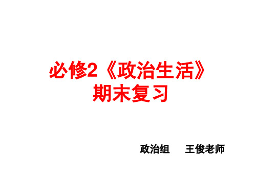 《政治生活》知识结构课件