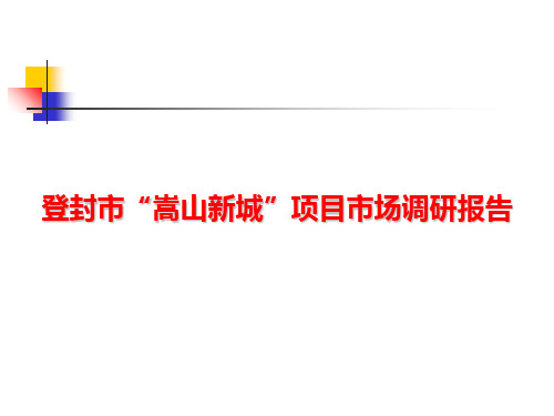 登封市“嵩山新城”项目市场调研报告电子教案