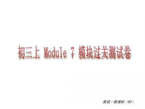 Module 7 Australia(模块测试)课件(外研版九年级上册)