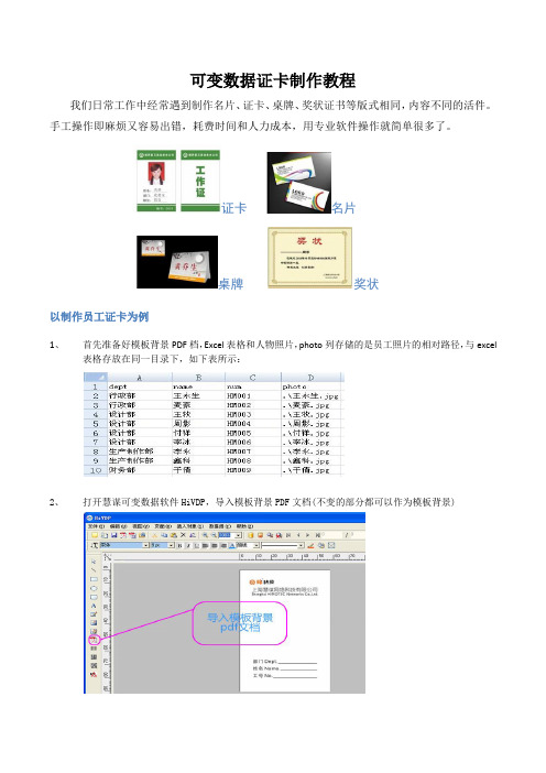 可变数据证卡制作教程