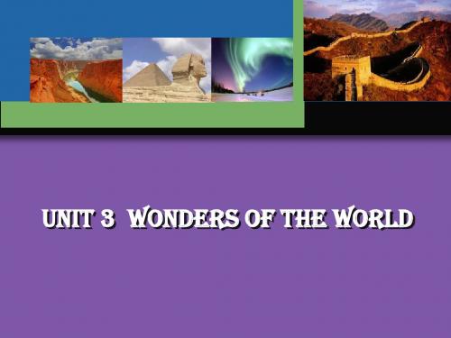 剑桥新标准3 unit 3 wonders of the world