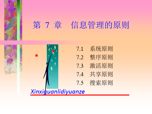 企业信息管理的原则