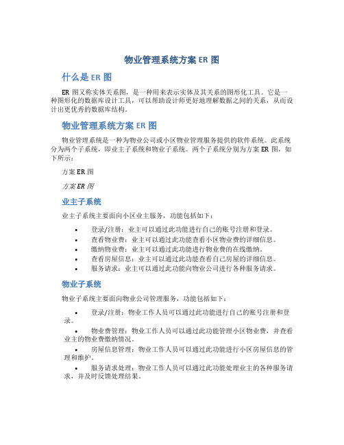 物业管理系统方案er图