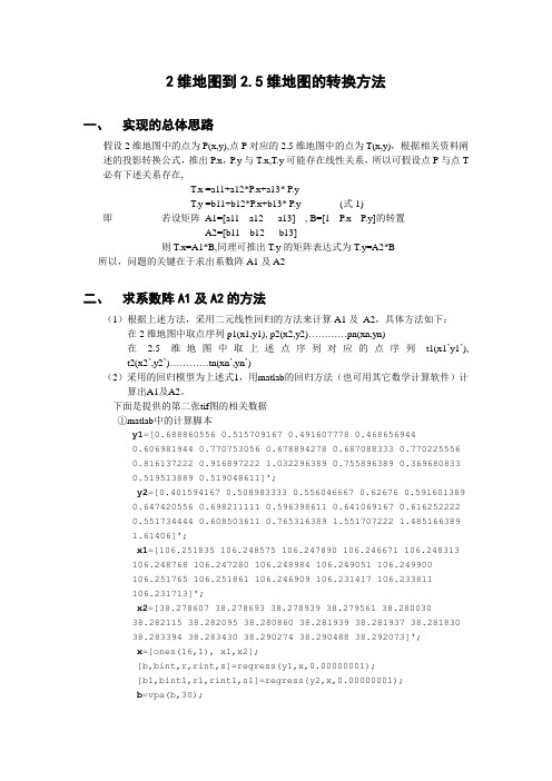 2维地图到2.5维地图的转换方法