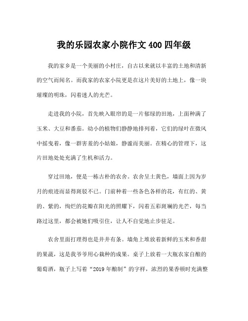 我的乐园农家小院作文400四年级