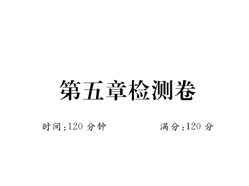 北师大版(江西专用)九年级数学上册习题课件：第五章检测卷 (共33张PPT)