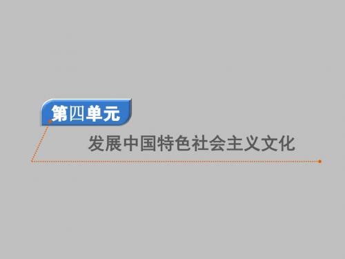 2020届高考政治[必修3]总复习精品课件：4.8走进文化生活