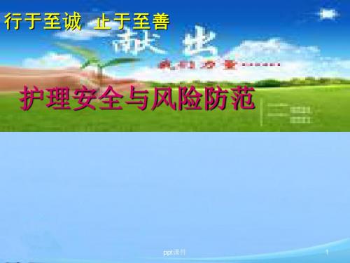 护理安全与风险防范 ppt课件