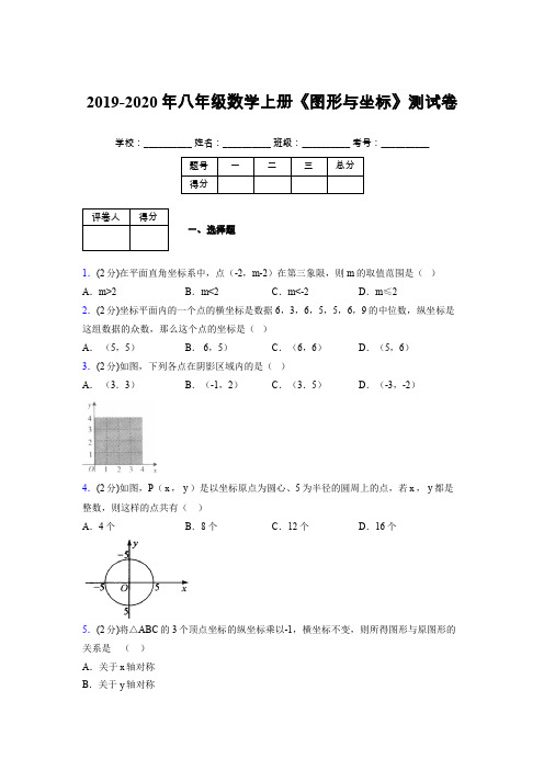 浙教版初中数学八年级上册第六章《图形与坐标》单元复习试题精选 (160)