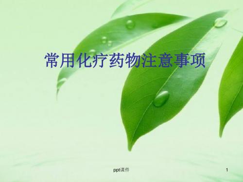 常见化疗药物使用注意事项  ppt课件