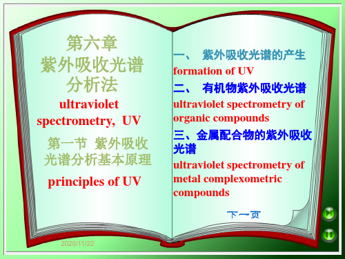 紫外吸收光谱分析法第1节紫外吸收光谱基本原理PPT课件
