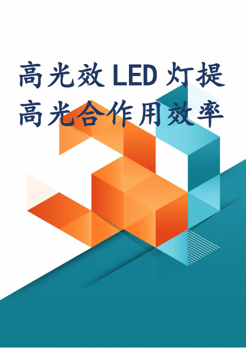 高光效LED灯提高光合作用效率