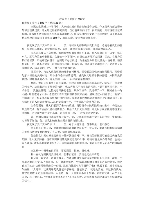 我发现了美作文800字