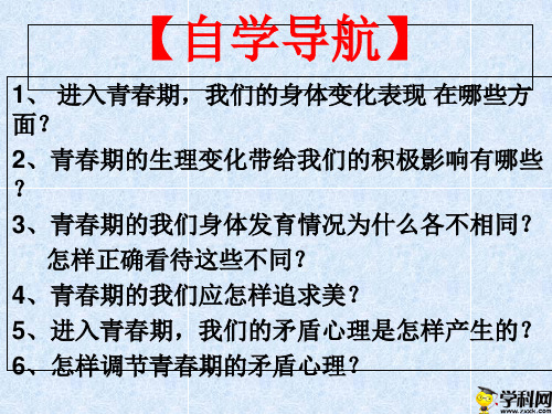 辽宁省灯塔市第二初级中学人教版《道德与法治》七年级下册(部编版)课件：第一课青春的邀约(共18张PPT)