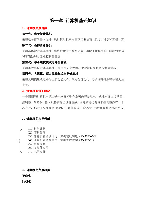 计算机应用基础知识点