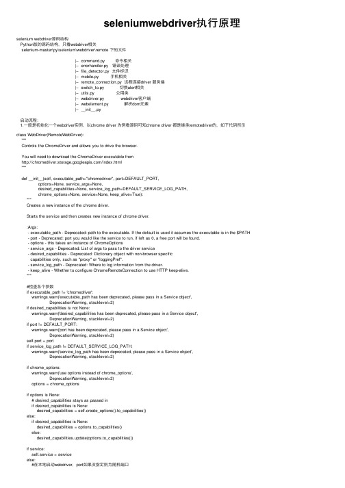 seleniumwebdriver执行原理