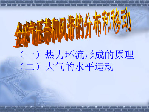 热力环流的形成原理和大气的水平运动复习过程