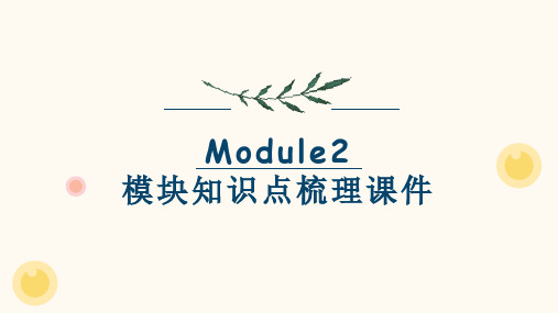 九年级英语外研版上册Module2_模块知识点梳理课件