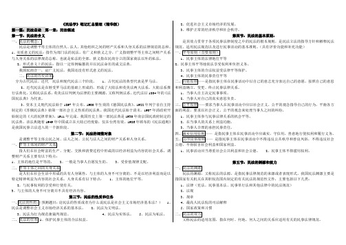 民法学笔记汇总整理(精华打印版)人大出版社版