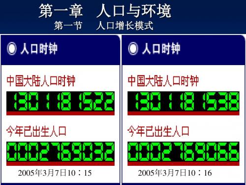 人口增长模式ppt8 湘教版